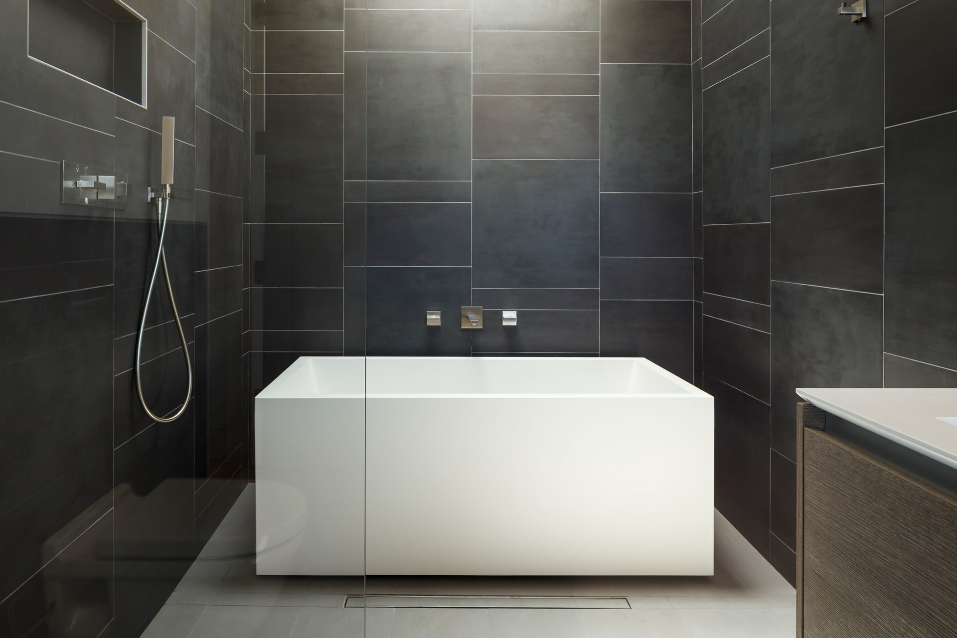 Ord Street — master bath with freestanding tub, San Francisco